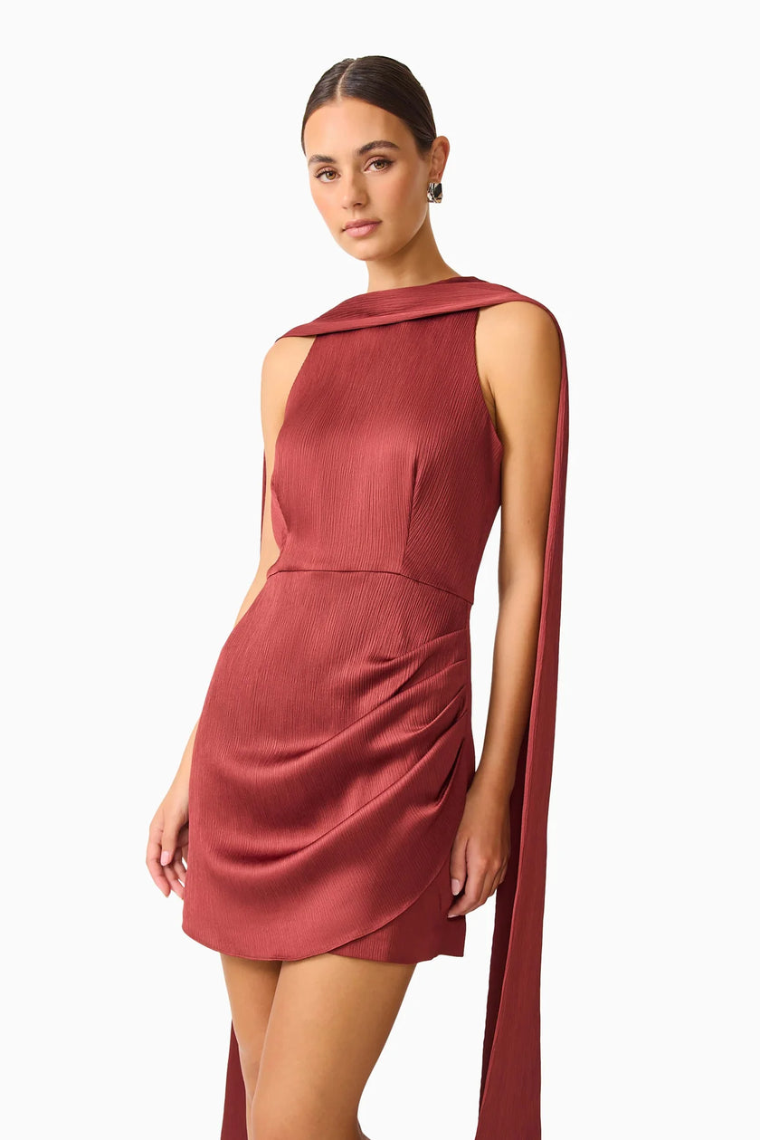 CALISTA NECK SCARF MNI DRESS