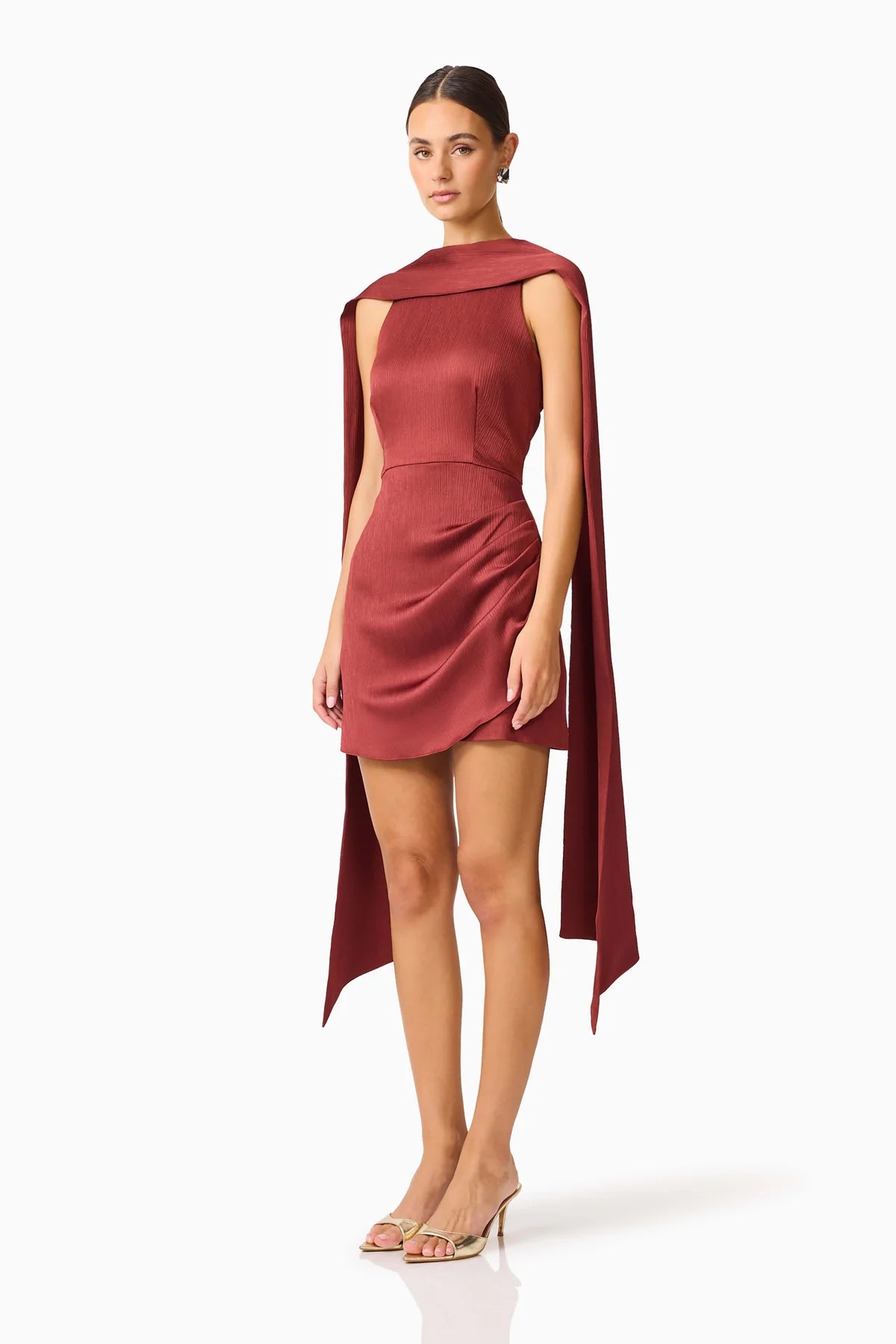 CALISTA NECK SCARF MNI DRESS