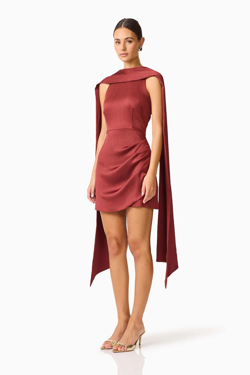 CALISTA NECK SCARF MNI DRESS