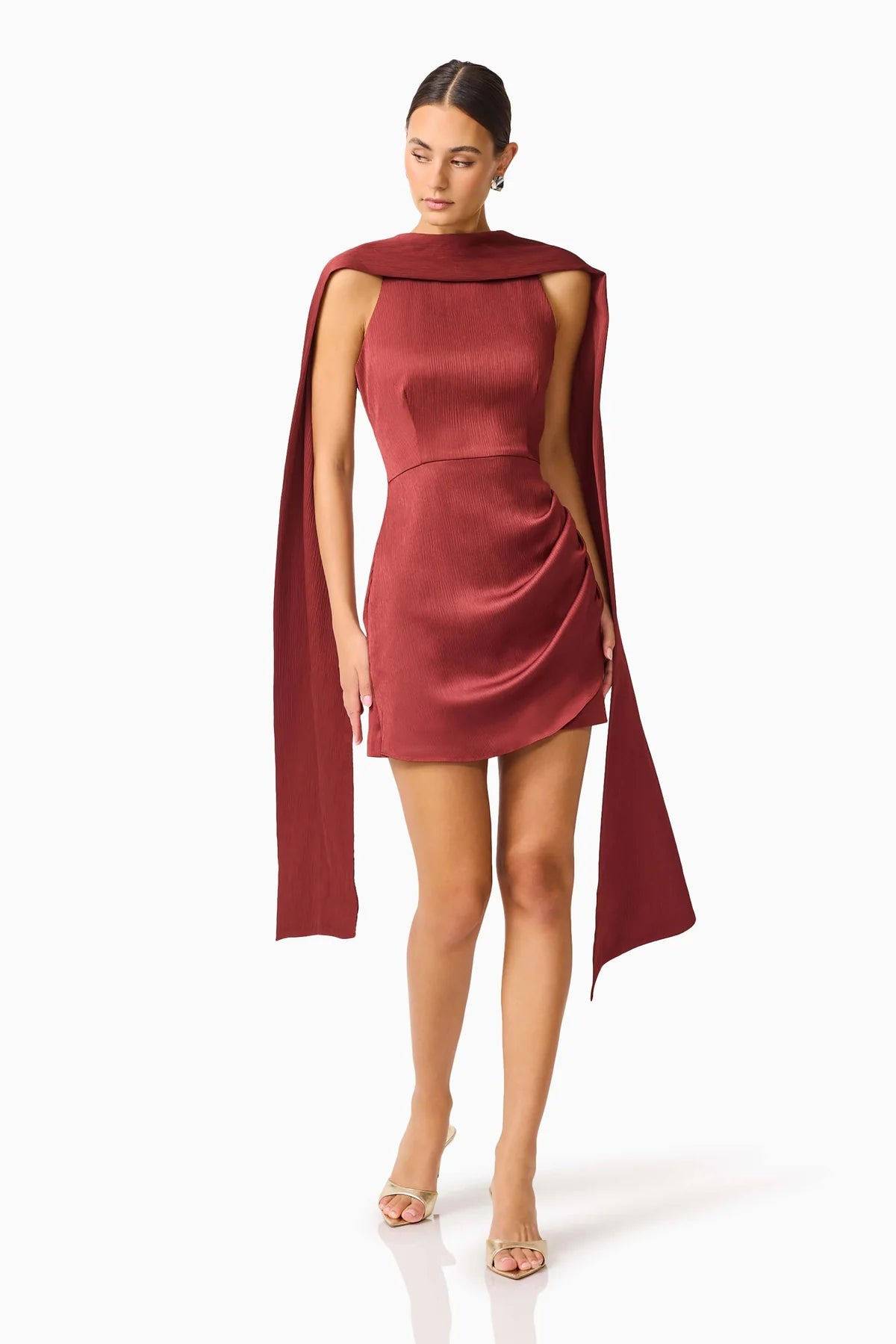 CALISTA NECK SCARF MNI DRESS