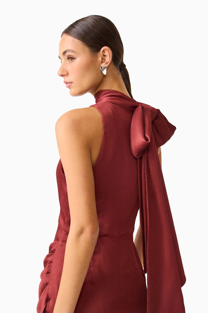 CALISTA NECK SCARF MNI DRESS