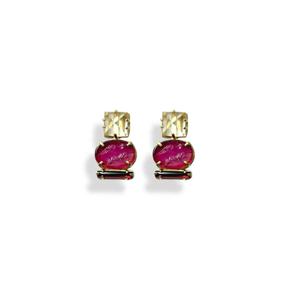 GRIFFIN EARRING IN SANGRIA