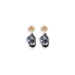 SUNBURST AND PEACOCK BAROQUE PEARL EARRING