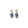 SUNBURST AND PEACOCK BAROQUE PEARL EARRING