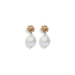 SUNBURST AND BAROQUE PEARL EARRINGS
