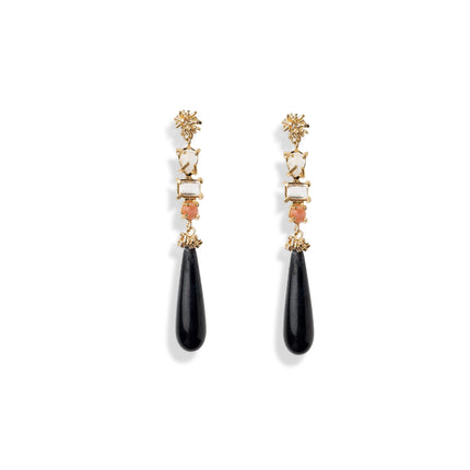 LUXE TOTEM DROP EARRINGS IN SUNSET