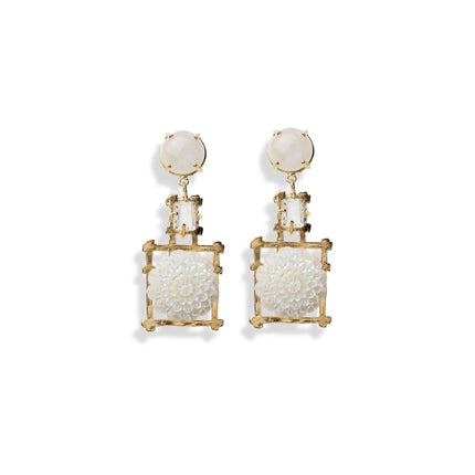 GARDEN PARTY EARRING IN CHRYSANTHEMUM
