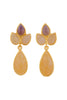 PAISLEY EARRINGS IN AMYETHYST PINK QUARTZ AND JASPER