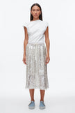 SEQUIN MIDI SKIRT IN FOG