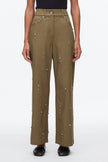 STUD EMBELLISHED WIDE LEG PANT