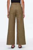 STUD EMBELLISHED WIDE LEG PANT