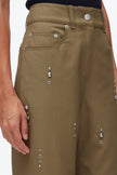 STUD EMBELLISHED WIDE LEG PANT