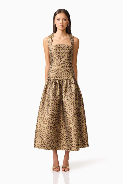 ELARA DROP WAIST MIDI DRESS