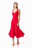 LILA  ALINE MIDI DRESS IN RED