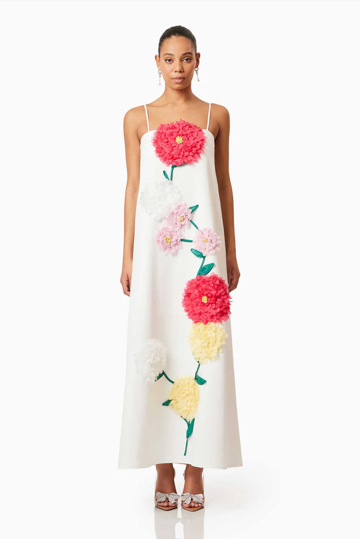 BUTTERCUP EMBROIDERED MAXI DRESS