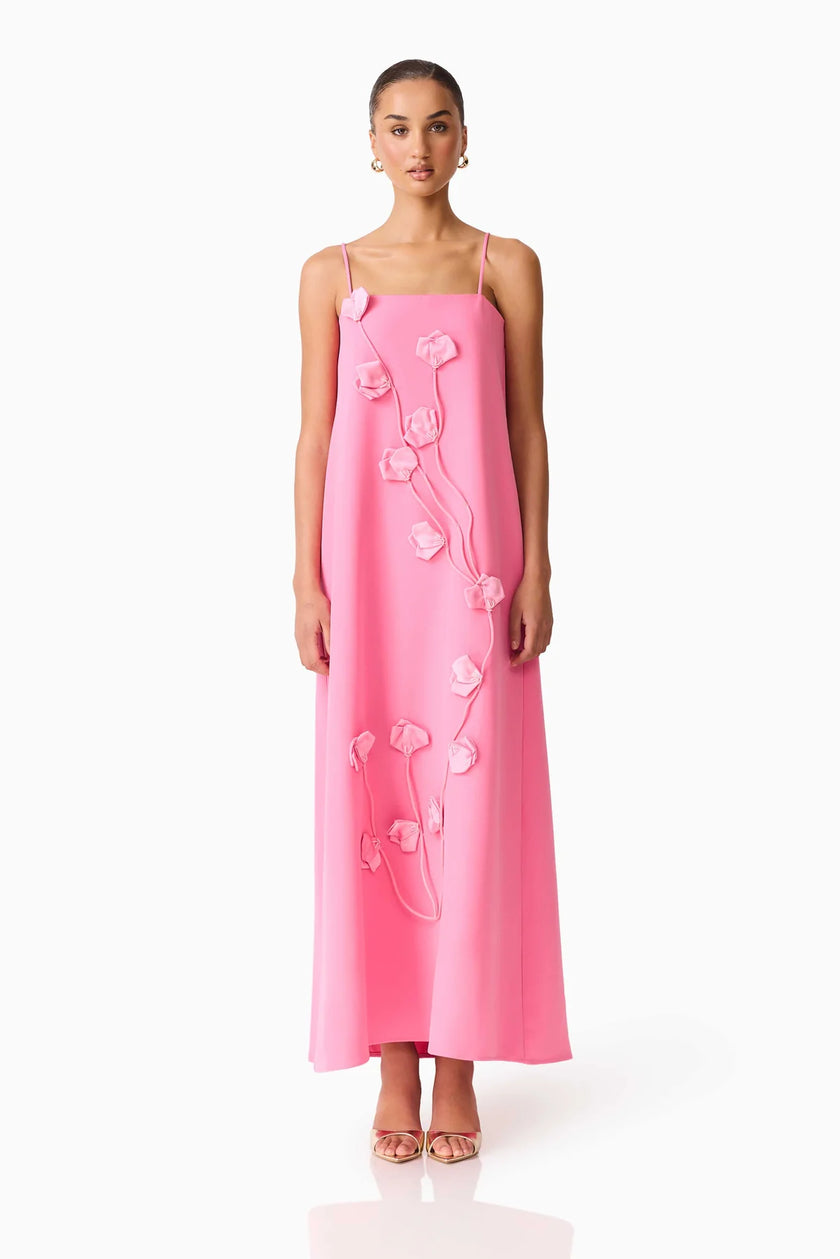 NOLANA FLORAL APPLIQUE GOWN