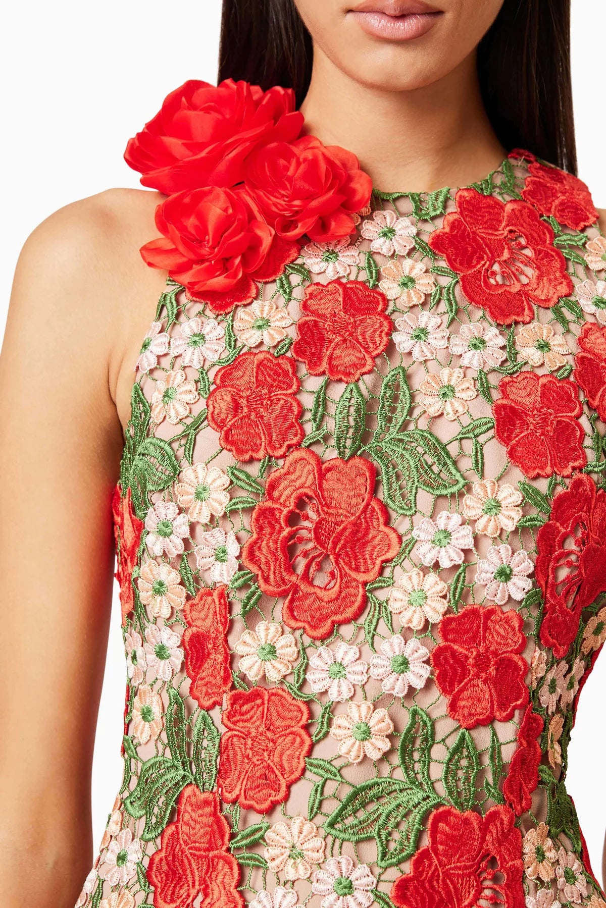 ROSELYN EMBROIDERED MINI DRESS