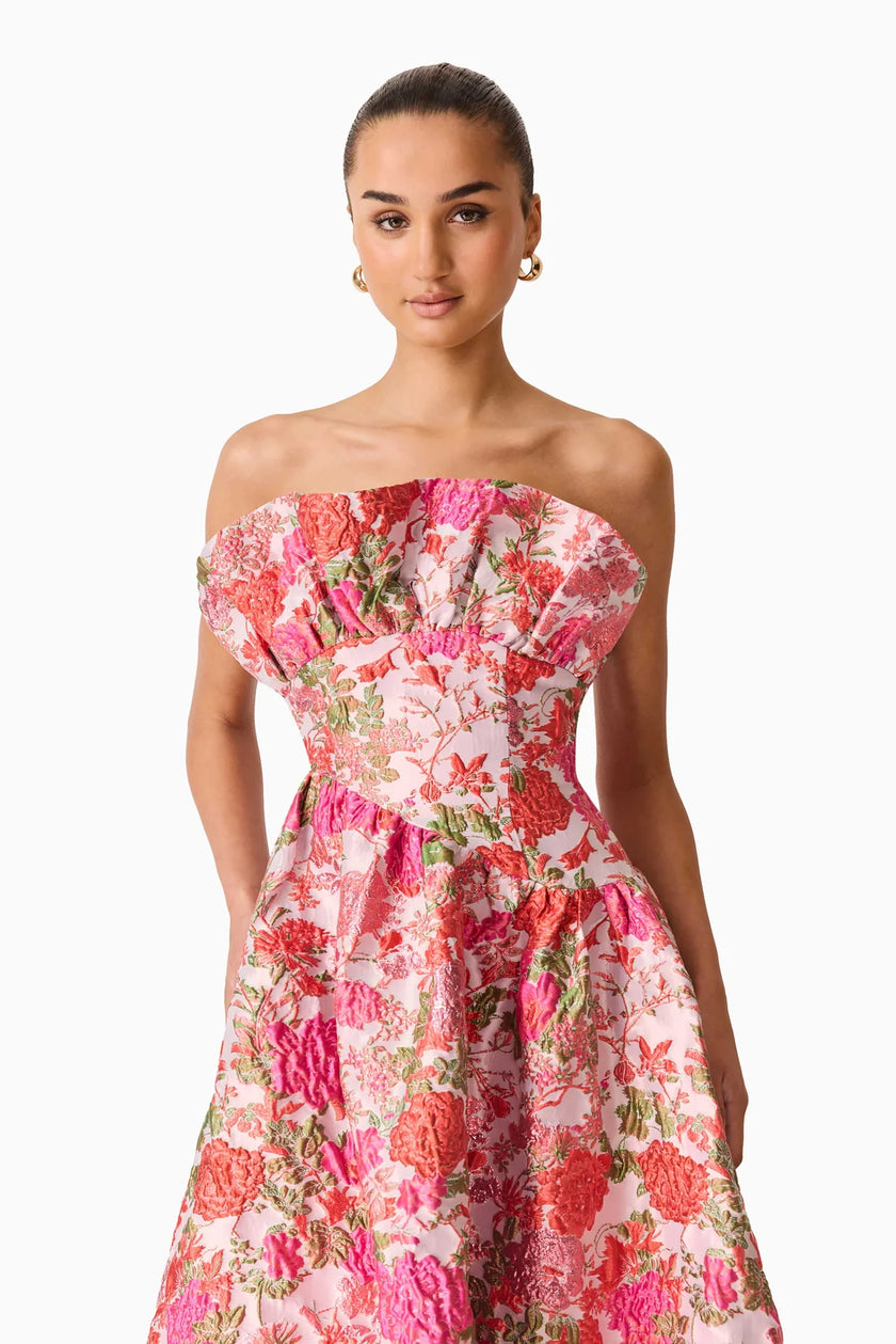 FLORALIE STRAPLESS GOWN