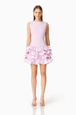 SAPHINE RUFFLE MINI DRESS