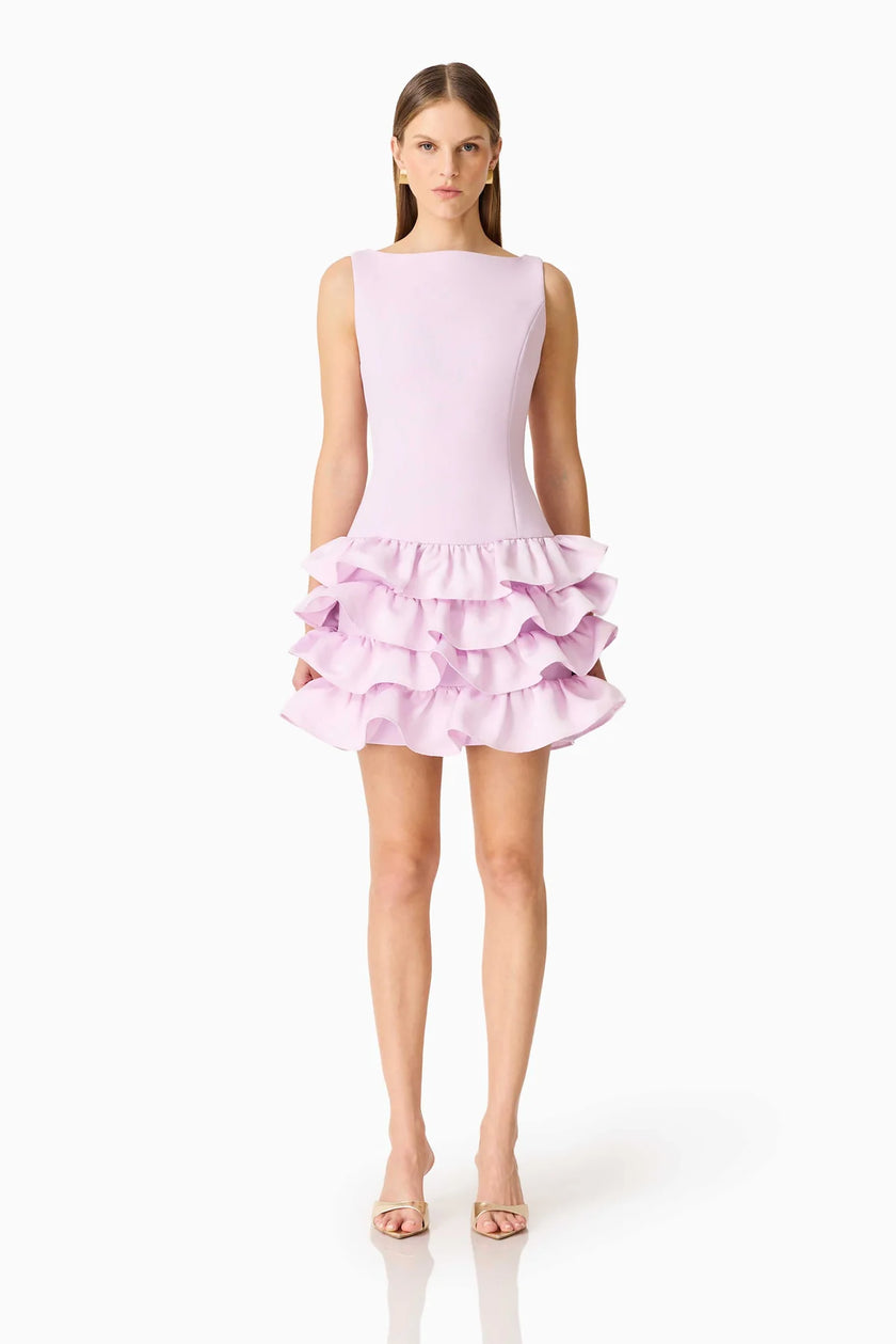 SAPHINE RUFFLE MINI DRESS