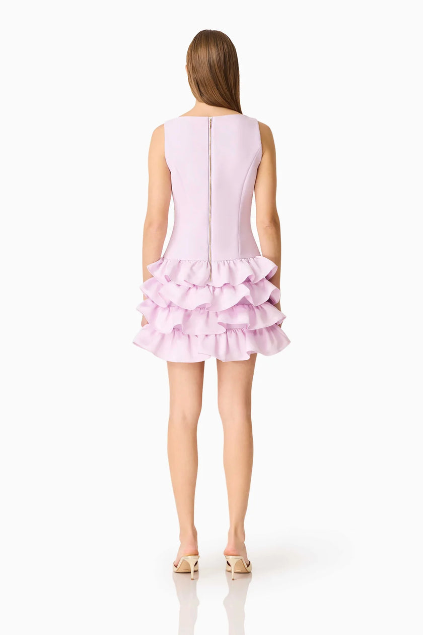 SAPHINE RUFFLE MINI DRESS
