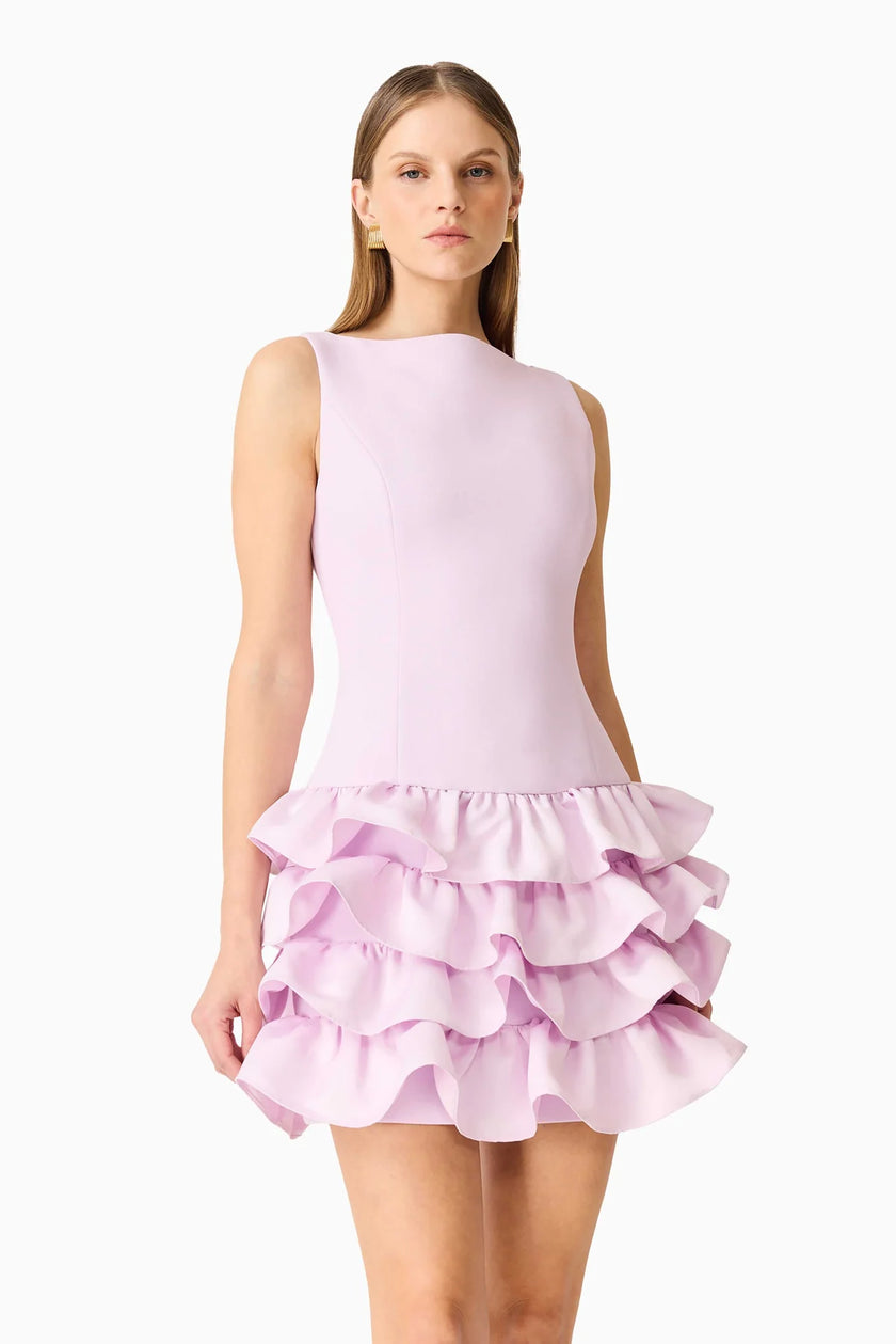 SAPHINE RUFFLE MINI DRESS
