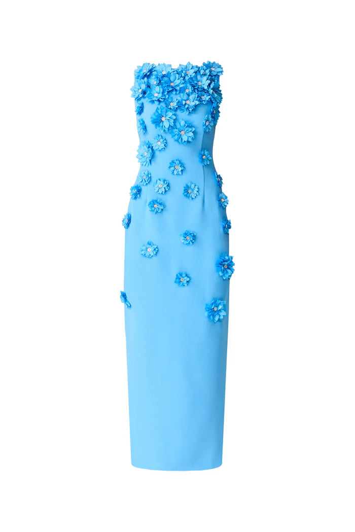 DALI FLORAL APPLIQUE GOWN