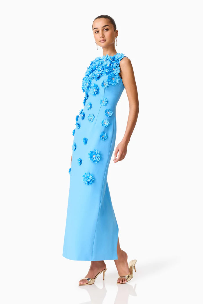 DALI FLORAL APPLIQUE GOWN