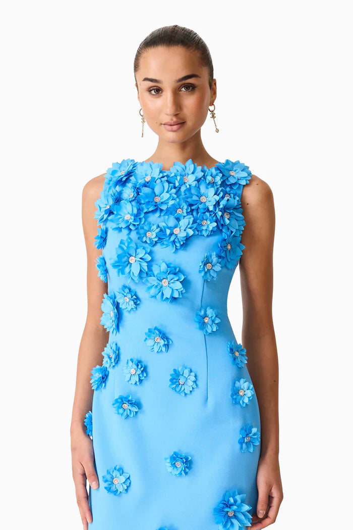 DALI FLORAL APPLIQUE GOWN