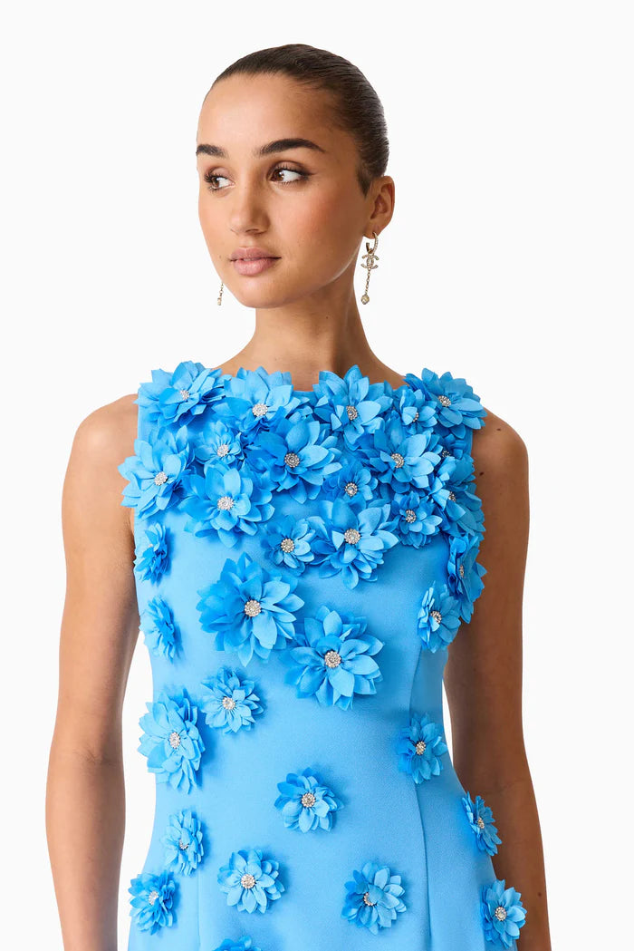DALI FLORAL APPLIQUE GOWN