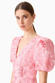 MONIQUE PUFF SLEEVE MINI DRESS IN PINK