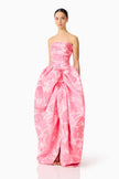 DIONNE STRAPLESS BALLGOWN IN PINK FLORAL
