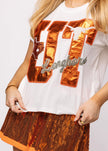 LICENSED TEXAS METALLIC WORD WITH ICONS TEE
