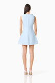 REINA  APPLIQUE MINI DRESS SKY BLUE