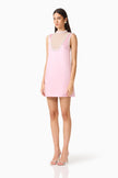 ESPERA SHIFT MINI DRESS IN ROSE PINK