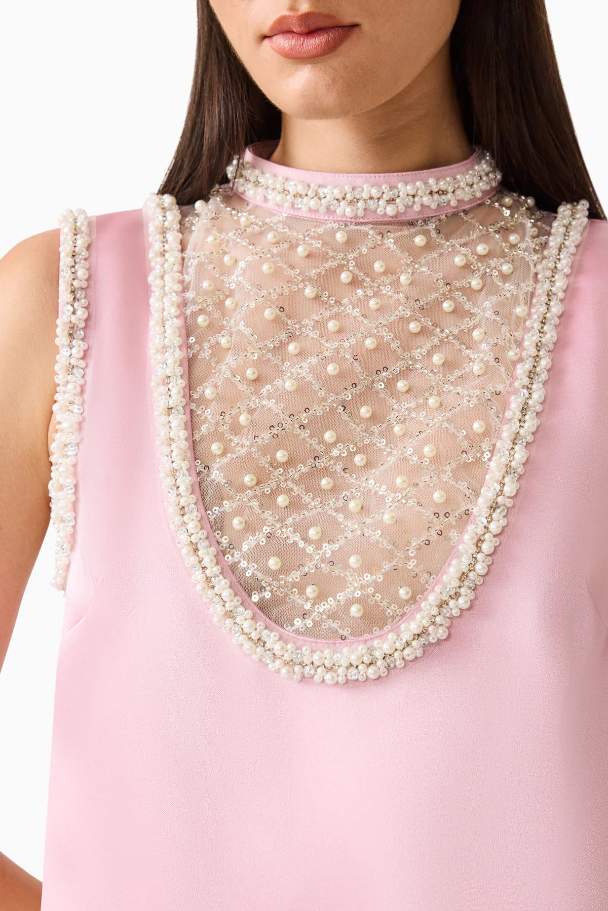 ESPERA SHIFT MINI DRESS IN ROSE PINK