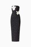 NATASIA EMBELLISHED MAXI DRESS IN BLACK