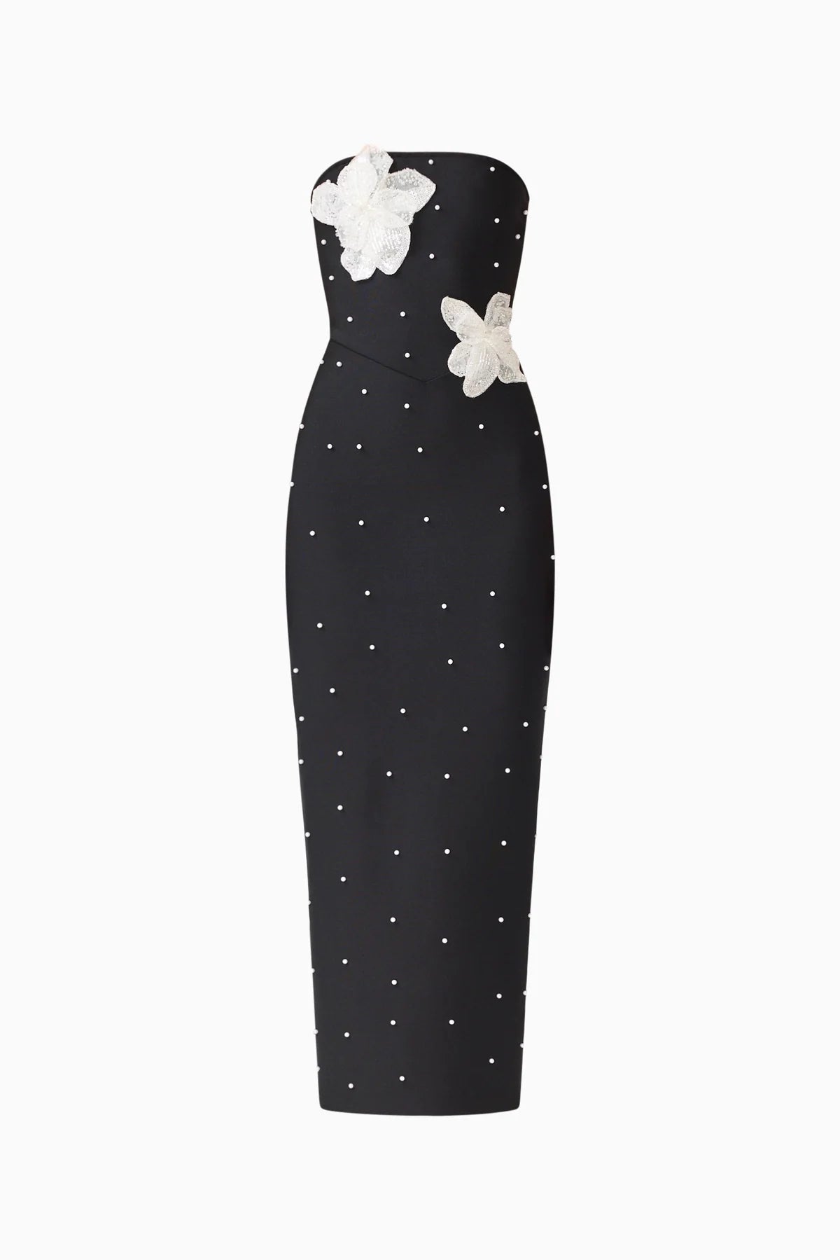 NATASIA EMBELLISHED MAXI DRESS IN BLACK