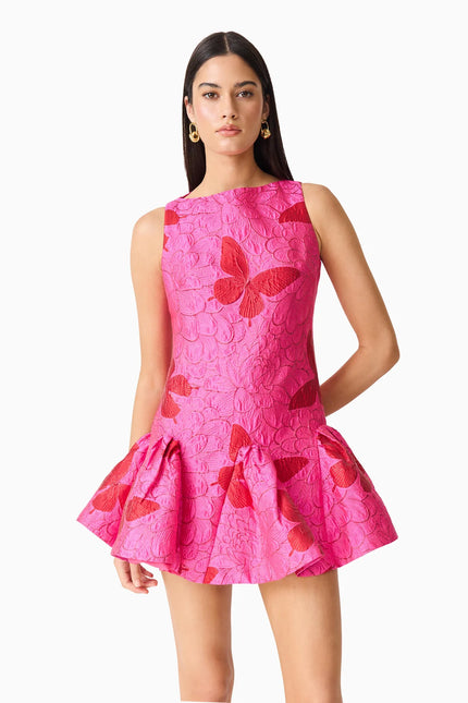LORENA JACQUARD MINI DRESS