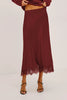 EBONY SKIRT IN CRIMSON