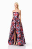 DELPHINE GOWN JACQUARD HIGH LOW