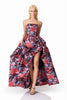 DELPHINE GOWN JACQUARD HIGH LOW