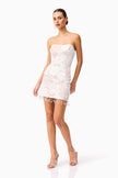 ROXANA STRAPLESS MINI DRESS IN WHITE