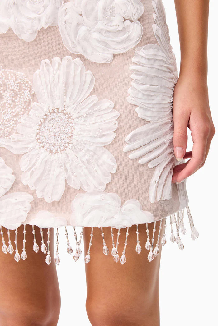 ROXANA STRAPLESS MINI DRESS IN WHITE