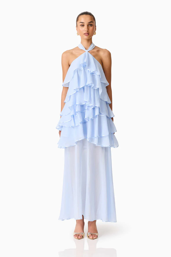 ELAINE HALTER NECK MAXI DRESS
