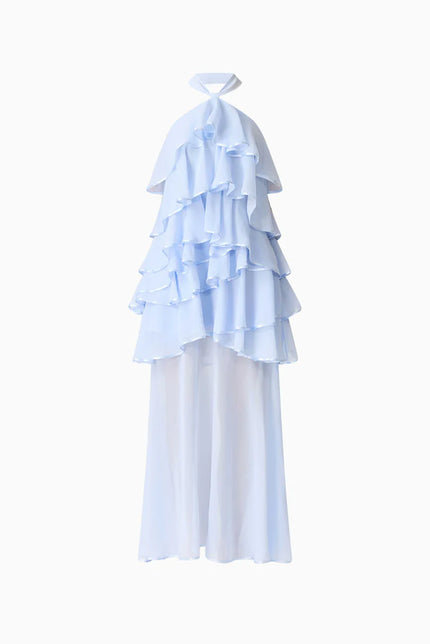 ELAINE HALTER NECK MAXI DRESS