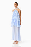 ELAINE HALTER NECK MAXI DRESS