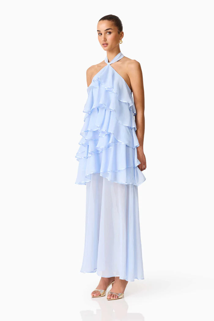 ELAINE HALTER NECK MAXI DRESS