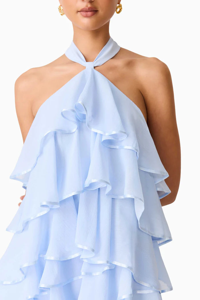 ELAINE HALTER NECK MAXI DRESS