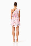 MILLIE ONE SHOULDER MINI DRESS IN PINK FLORAL
